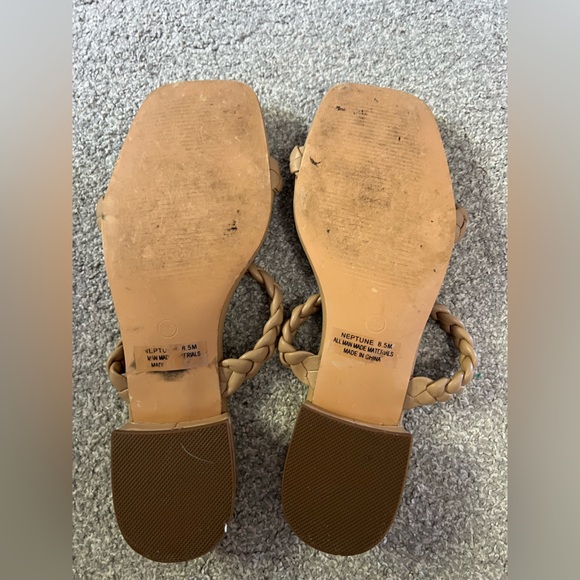 SINCERELY JULES tan braided sandals - Picture 3 of 4